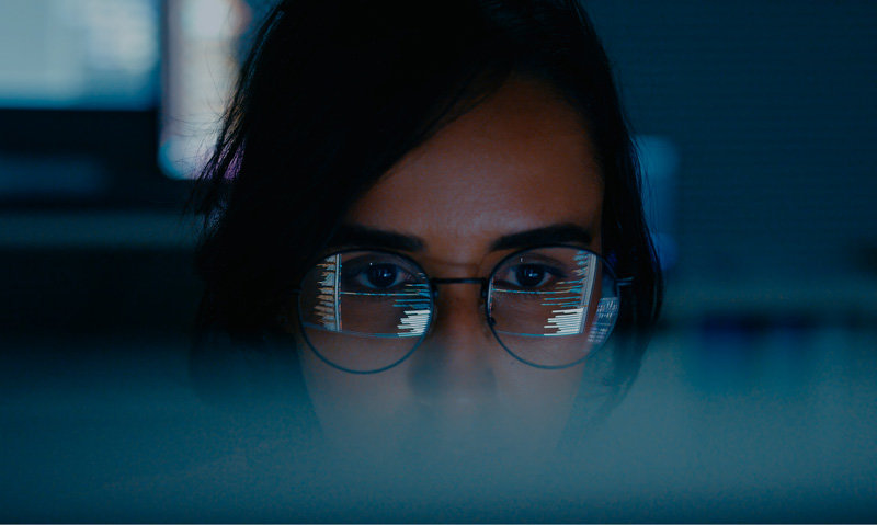 blue graph decoration